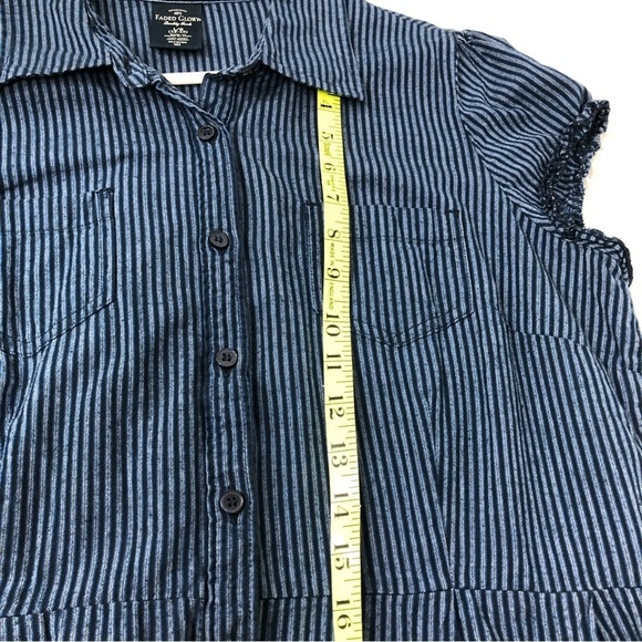 Faded Glory BLUE STRIPED DRESS w/belt - Picture 7 of 8